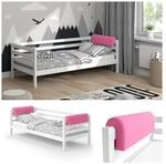 Vitalispa Bettkantenschutz Bettumrandung Kinderbett Kantenschutz rosa Babybett