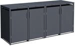 DEGAMO M&uuml;lltonnenbox M&Uuml;NCHEN 264x80x116cm f&uuml;r 4x Tonnen 120 und 240 Liter, Stahl