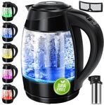 KESSER&reg; 1,8L Edelstahl Wasserkocher 2200W Glaswasserkocher Warmhaltefunktion