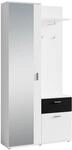 byLIVING Garderobe JAKOB, Breite 97 cm, schwarz/wei&szlig;, Spiegel, viel Stauraum