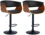 CLP 2er Set Barhocker Vestal Stoff Oder Kunstleder I Thekenhocker H&ouml;henverstellbar I