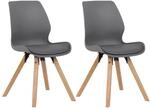 CLP Esszimmerstuhl 2er Set gepolstert Luna, moderner Polsterstuhl mit R&uuml;ckenlehne,