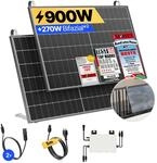Balkonkraftwerk 900W/800W Solaranlage mit Balkon Halterung Steckerfertig WIFI