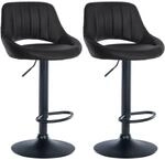 CLP Barhocker 2er Set h&ouml;henverstellbar mit Lehne Milet, Barst&uuml;hle gepolstert