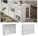 Vicco Bartisch Dominic Wei&szlig; 116 x 37 cm Esszimmer K&uuml;che offene F&auml;cher T&uuml;r