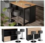 Vicco Bartisch Dominic Eiche Anthrazit 116 x 37 cm Barhocker Esszimmer K&uuml;che...