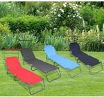 VCM Sonnenliege klappbar, Ma&szlig;e ca. L. 185 x H. 24 x B. 55 cm, Gartenliege faltbar,