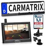 CARMATRIX Solar Funk Rückfahrkamera im Kennzeichen mit Monitor Rückfahrsystem Auto CARMATRIX Solar Funk Rückfahrkamera im Kennzeichen mit Monitor Rückfahrsystem Auto