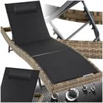 tectake&reg; Rattan Sonnenliege, widerstandsf&auml;hig und UV-best&auml;ndig, 6-fach