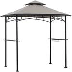 Sunjoy Stahl Grill Pavillon LINAS - 152cm x 244cm, grau