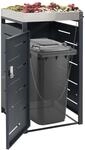 1er-M&uuml;lltonnenverkleidung MCW-H40b, M&uuml;lltonnenbox, Pflanzkasten
