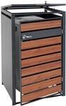 1er M&uuml;lltonnenverkleidung MCW-J81, M&uuml;lltonnenbox, erweiterbar, Metall 32kg,