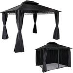 Hardtop Pergola MCW-M81, Pavillon, Aluminium Dachstreben 7cm-Stahlgestell mit