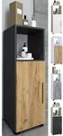 VCM Holz Midischrank Badschrank mit offenem Fach und einer Dreht&uuml;r Ma&szlig;e H. 93 x