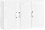 SoBuy H&auml;ngeschrank mit 3 T&uuml;ren Wei&szlig; 30x89,99x59,99cm Modern