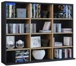 VCM Holzregal stehend platzsparender CD-Schrank f&uuml;r 480 CDs oder 224 DVDs 