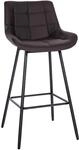 CLP Barhocker Weston I Gepolsterter Sitz Mit Steppmuster I Metallgestell Mit