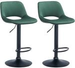 CLP 2er Set Barhocker Camden I Samt-Bezug