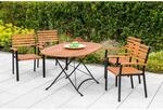 Merxx Schlossgarten Set 5tlg. Klapptisch oval