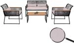 Garten-Garnitur MCW-K42, Gartenlounge Lounge-Set Sitzgruppe Sofa, Seilgeflecht Rope