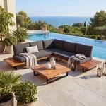 Garten-Garnitur MCW-H54, Garnitur Sitzgruppe Lounge-Set, Spun Poly Akazie Holz MVG