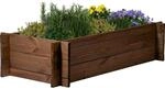 dobar Hochbeet mit Stecksystem, Pflanzkasten aus Massivholz, 117x58,5x27,5 cm,
