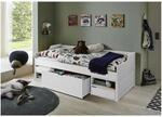 Relita Kojenbett LEVI 90x200 Buche massiv weiss lackiert, inkl. Rollrost, 2 kleine