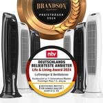 Brandson Turmventilator mit Timer, Silent ECO Green, DC Standventilor mit