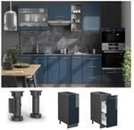 Vicco Apothekerunterschrank Fame-Line Anthrazit Dunkelblau Hochglanz 30 cm ohne