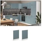 Vicco Geschirrsp&uuml;lerblende K&uuml;chenm&ouml;bel R-Line Solid Wei&szlig; Blau Grau 45 cm modern