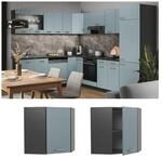 Vicco Eckh&auml;ngeschrank K&uuml;chenschrank R-Line Solid Anthrazit Blau Grau 57 cm modern