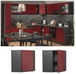 Vicco Eckh&auml;ngeschrank K&uuml;chenschrank K&uuml;chenm&ouml;bel R-Line J-Shape Anthrazit Rot 57