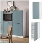 Vicco Vorratsschrank K&uuml;chenschrank R-Line Solid Wei&szlig; Blau Grau 60 cm modern gro&szlig;e