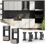 Vicco Mikrowellenschrank Fame-Line Anthrazit Grau-Beige gerahmt 60 cm mit...