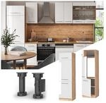 Vicco K&uuml;hlumbauschrank K&uuml;chenschrank K&uuml;chenm&ouml;bel Fame-Line Eiche Wei&szlig; modern 60