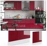 VICCO Geschirrsp&uuml;lerfront 60 cm Bordeaux Hochglanz K&uuml;chenschrank Blende