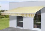 Alu-Markise H790, Gelenkarmmarkise Sonnenschutz 4x3m ~ Acryl Gelb/Wei&szlig;
