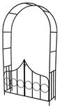 tectake&reg; Rosenbogen, aus Stahl, stabiler Halt, stilvolle Verzierungen, 140 x 40 x