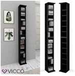 VICCO CD Regal DVD St&auml;nder Schwarz Wandregal H&auml;ngeregal B&uuml;cherregal B&uuml;roregal