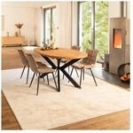 HOME DELUXE Esstisch Oval Ausziehbar AVENTI inkl. Sternfu&szlig; - 160-200 x 100 cm...