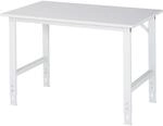 Rau Arbeitstisch Serie Tom 125 x 76-108 x 80 cm, Melamin-Platte