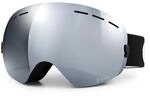 YEAZ Ski- Snowboardbrille ohne Rahmen silber verspiegelt XTRM-SUMMIT