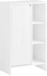 SoBuy W&auml;scheschrank mit 1 T&uuml;r Wei&szlig; 30x50x86cm Klassisch