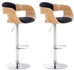 CLP 2er Set Barhocker Kingston Mit Stoffbezug Und Hochwertiger Polsterung I