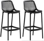 CLP Barhocker 2er Set Garten wetterfest Air, Gartenst&uuml;hle mit Lehne, Tresenst&uuml;hle