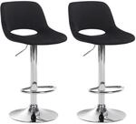 CLP 2er Set Barhocker Camden I Samt-Bezug