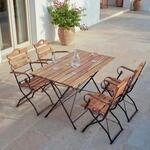 Biergarten-Set MCW-J40, Bistroset Klapptisch Klappstuhl, Gastronomie-Qualit&auml;t Akazie