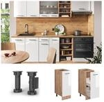 Vicco Apothekerunterschrank K&uuml;chenschrank K&uuml;chenzeile R-Line 30 cm Eiche Wei&szlig;