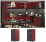 Vicco H&auml;ngeschrank K&uuml;chenschrank K&uuml;chenm&ouml;bel R-Line J-Shape Anthrazit Rot 30 cm