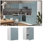 Vicco H&auml;ngeschrank K&uuml;chenschrank R-Line Solid Wei&szlig; Blau Grau 45 cm modern